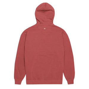 Red Disciple Hoodie with bold DISCIPLE lettering representing a committed walk with Jesus by Mountain Faith Co.