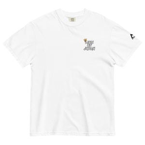 White Mountain Faith Co. Lion of Judah T-Shirt front view with minimal chest logo.